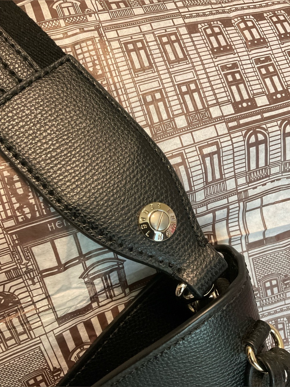 Henri Bendel West 57th Embellished Floral Appliqué Crossbody Hobo - Picture 7 of 16